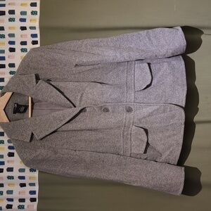Wool blend fitted 3 button blazer